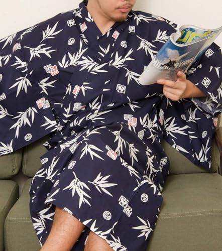 Image of Dita Tokyoin Traditional Made In Japan Cotton Yukata Robe (Japanese Pajama Kimono) Easy Wearing set2