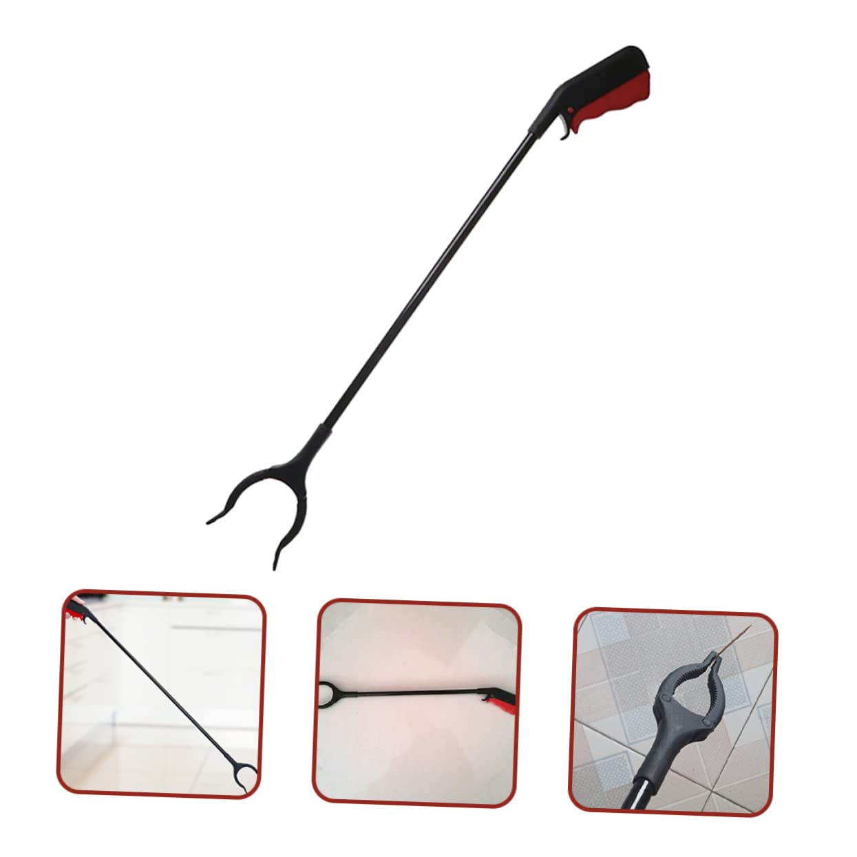FOYTOKI Thickened Litter Grabber Tool Extend Reach Trash Picker for Boys and Girls School Home Hospital Office Park