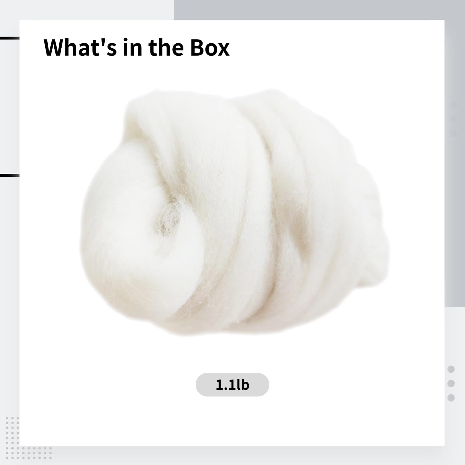 60-Piece Merino Wool Fiber Bundle, Soft Cotton Colored Wool Roving for Needle Felting, DIY Crafting Supplies