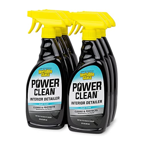 Image of Invisible Glass 92024-6PK Power Clean Interior Detailer Cleaner & Protectant - Cleans, Conditions & Restores Plastic, Vinyl, Rubber & Carbon Fiber - OEM Finish, Fresh Scent - 22 fl oz (Pack of 6)