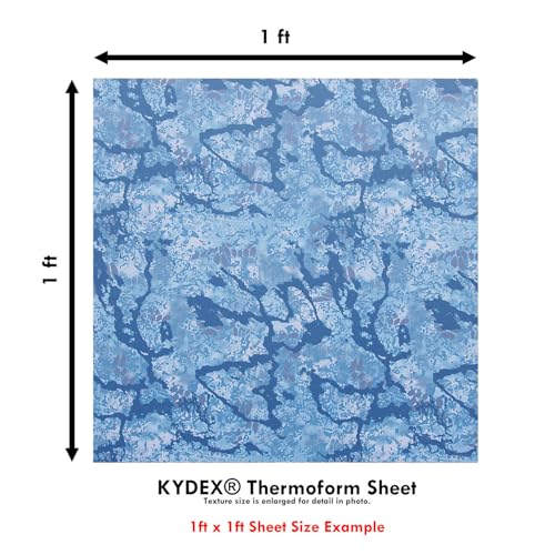 Image of KYDEX Thermoform Sheet - (P1 Texture) - (Infused Print) - (12in x 12in) - (Kryptek Obskura - Shallows - Micro) - (1 Sheet) - (for Holster Making & Hobby) - (USA Made)