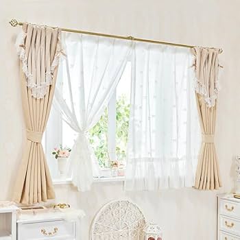 ★限定‪☆最終価格★未使用に近い♡ロマンティックプリンセス♡フリルレースカーテン かわいいカーテンで憧れのプリンセスルームに♪【2023年版