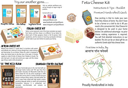 Alla's Posh Flavors DIY Feta Cheese Making Kit | Make Greek Feta at Home | Beginner Friendly | Makes About 4 kilograms Feta 4