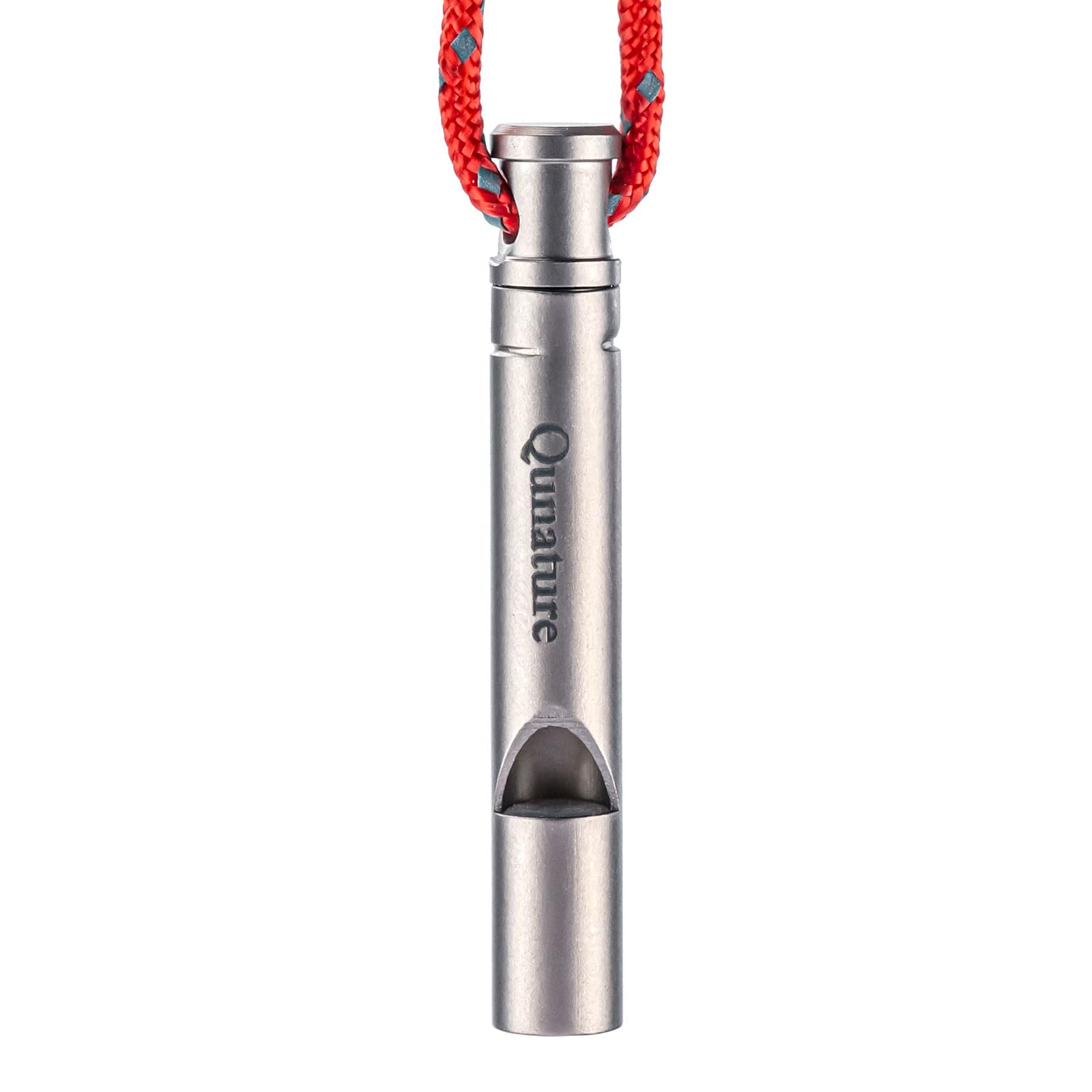 Qunature Emergency Whistle Safety Signal Titanium Whistle Loud 120dB Survival Whistle for Hiking Camping Hunting Climbing Silver