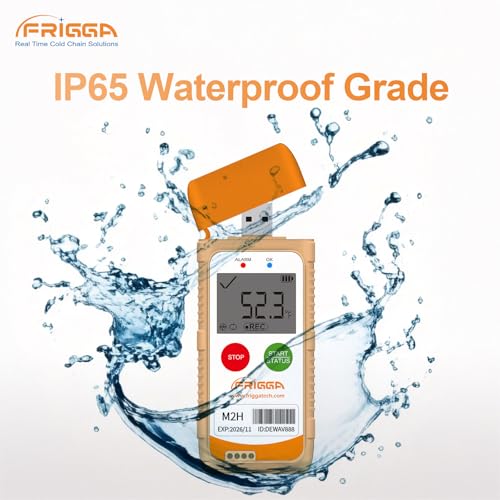 Image of Frigga M2H 5pcs Reusable Temperature Humidity Data Logger USB Digital Temperature Recorder Multi-Use 28800 Points High Accuracy PDF CSV Report