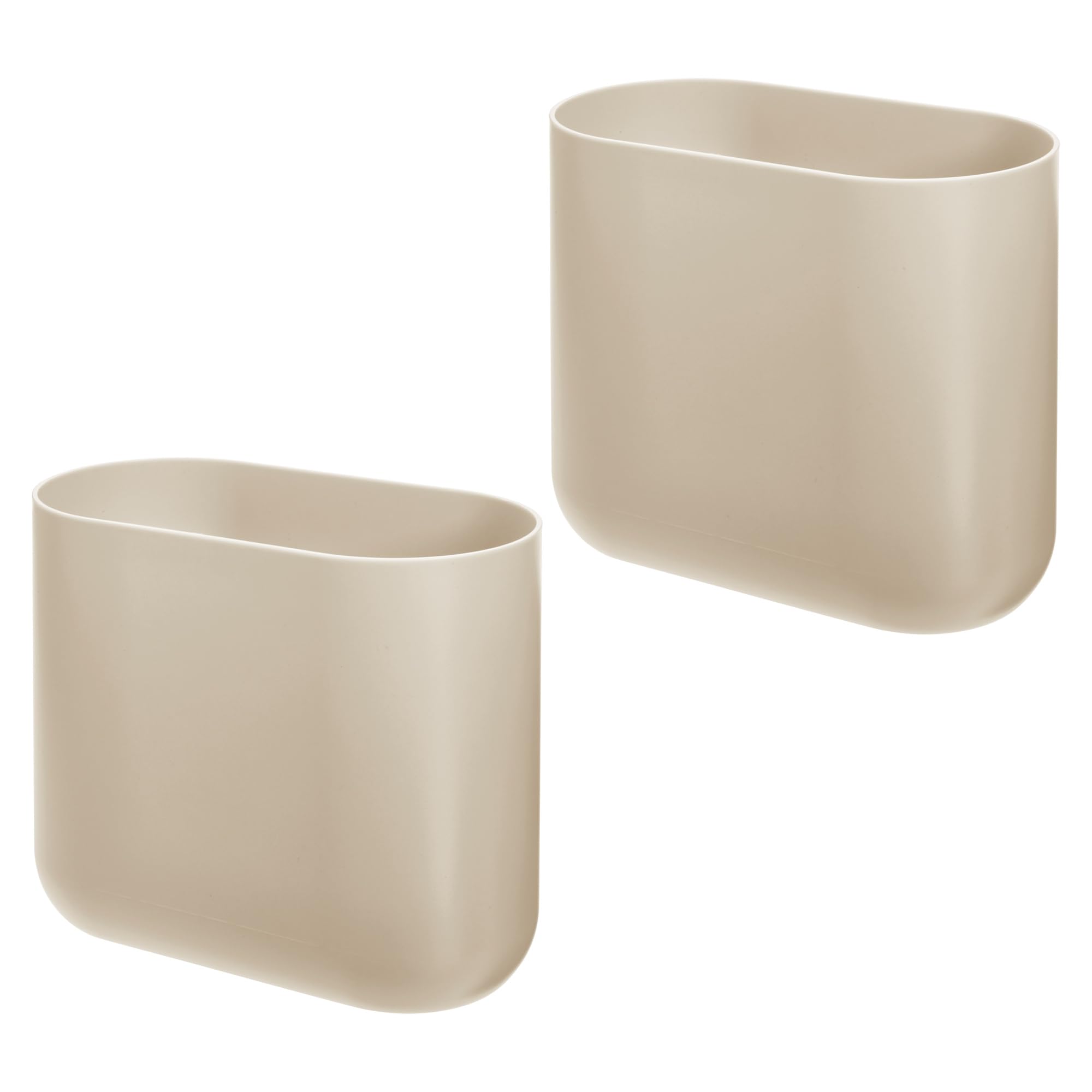 iDesign Cade Trash Can - Small White Bathroom Bin -16