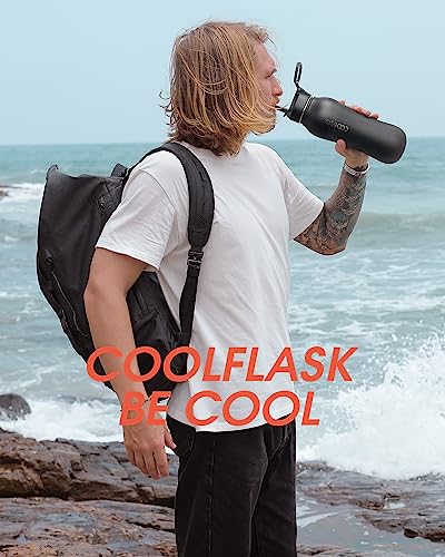 Image of Coolflask 32 oz Water Bottle Insulated Slim Series Stainless Steel