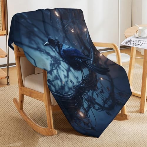 Couverture moelleuse corbeau pour réchauffer vos soirées salon - 8