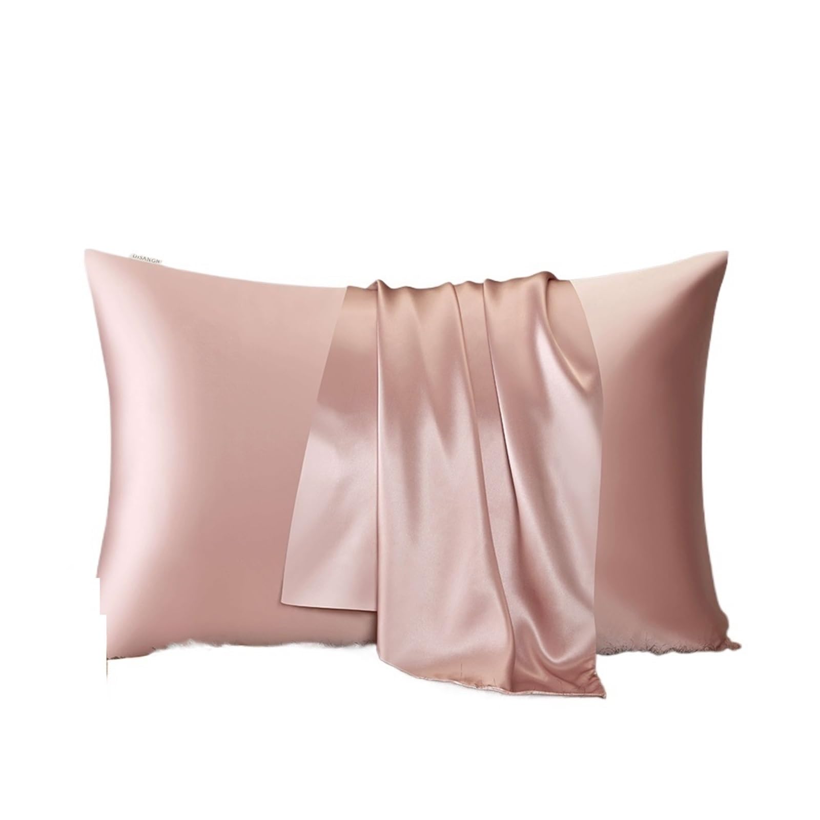 LYXYGMV Mulberry Silk Pillowcase For Hair And Skin Invisible Zipper Design for Bedrooms(Pink,50x75cm)