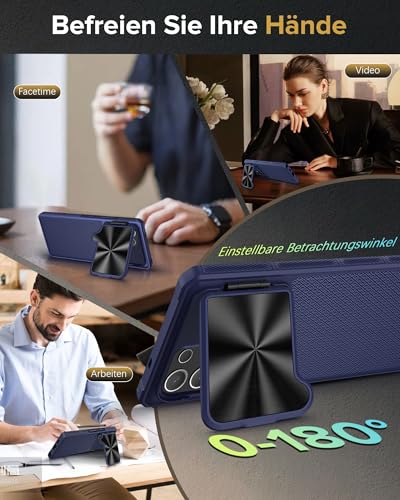 Funda para Samsung Galaxy S25 Ultra con soporte integrado y carcasa híbrida ultra fina 3