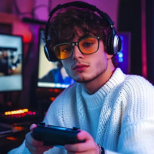 Image of ️ Blue Light Blocking Computer Glasses for Men & Women | Specs for Men Stylish, Chashmaa, Spectacles Frames, Gaming Glasses, Anti Glare, UV Protection Sunglasses, TR90 Eyeglasses