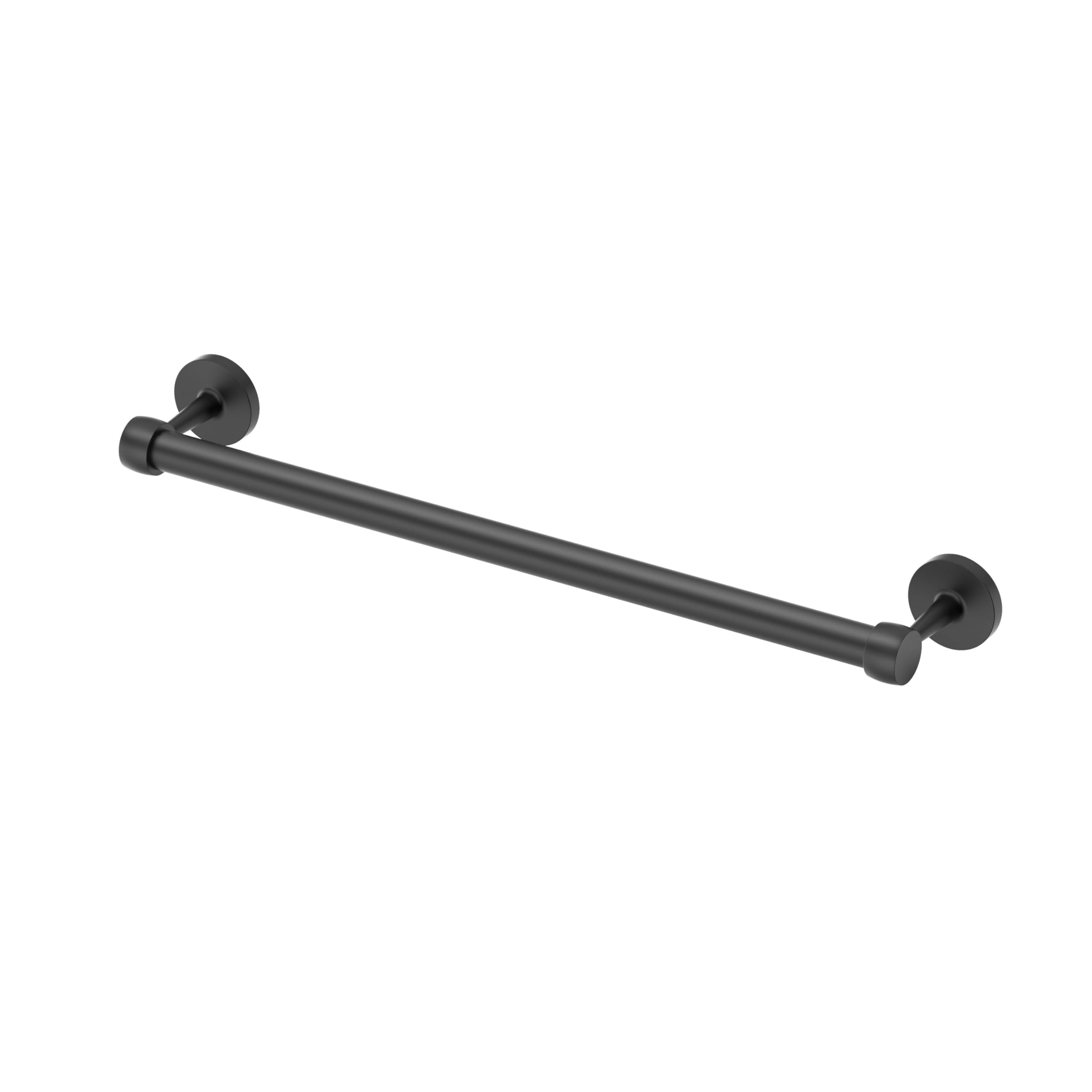 Gatco 5211MX Gibson Towel Bar | Retro Modern Wall-Mounted Bathroom Towel Bar | Stylish Decorative Hardware, Heavy Duty Metal, EZ Ancor Mounting | Matte Black Finish