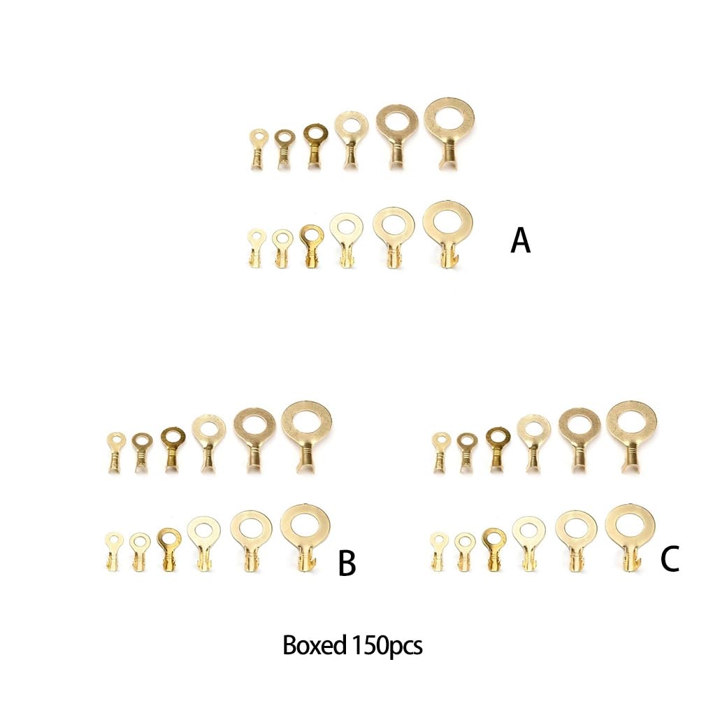 10 Satz M3/M5/M6/M8/M10 Ringösen Draht Quetschverbinder Augenloch Tragbare Ausrüstung Haken Kabelklemmen DIY Sortiment Set 300 Stück 300 Stück