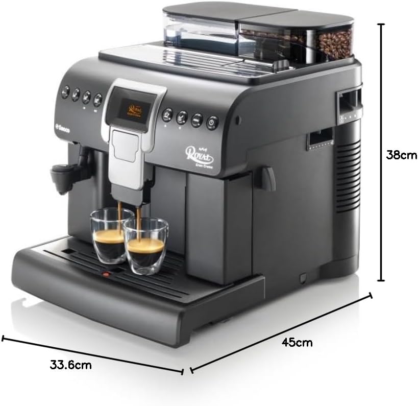 Saeco Royal Gran Crema Libera installazione Automatica Macchina da caffè con filtro 2.2L 2tazze Nero, Argento