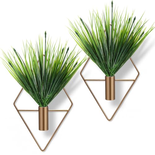 Canlierr 4 Pcs Hanging Plants Wall Decor, Aquatic Plant, Antique Bronze