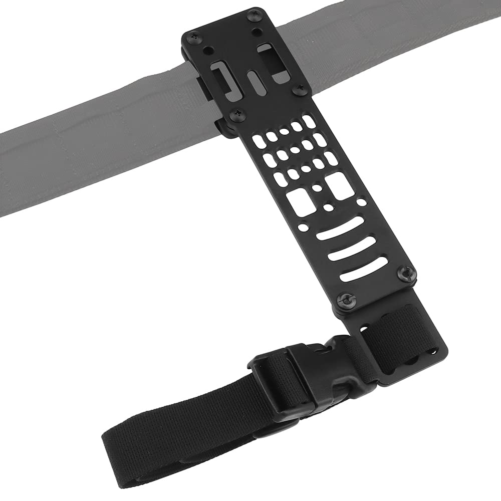 Zhongren Metal Modular Holster Adaptor Universal Expansion Board Adjustable Multi-Angle Hole Tactical Sinking Holster Drop Leg Hanging Plate Compatible Safariland QLS, G-Code, Blackhawk Models