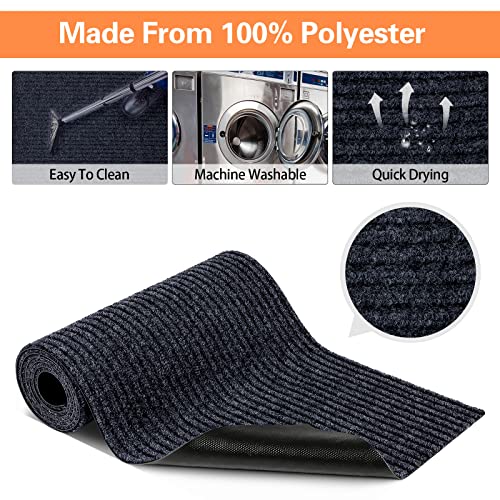 Tapis d'extérieur imperméable Nuanchu grand grattoir à chaussures - 7