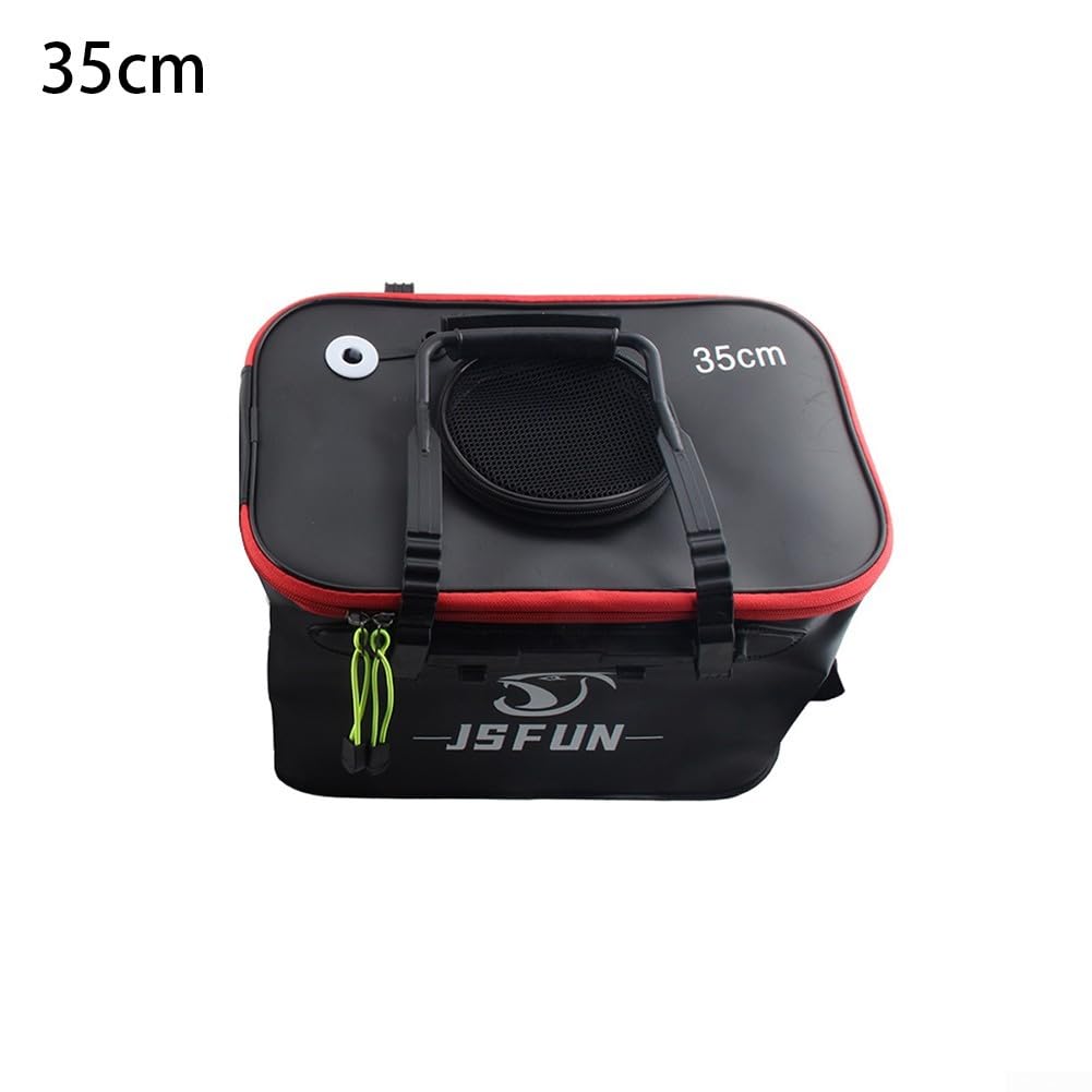 ReachMall Secchio da pesca, in EVA, pieghevole, portatile, multifunzionale, per pesca, campeggio, escursionismo (35 cm)