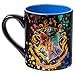 Silver Buffalo Harry Potter Hogwarts Crest Splatter Ceramic Mug, 14 Ounces