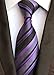 Men's Purple Black Necktie Silk For Men Suit Fitness Business Dating Fashion Prom Office Ties