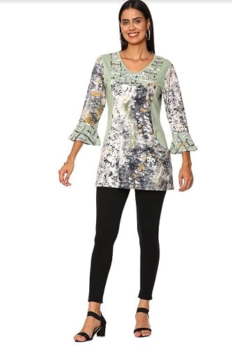 Parsley & Sage Adele Pocket Tunic Top (As1, Alpha, L, Regular, Regular) Multi Color #TOP2