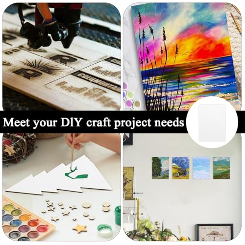 YAYODS 15 Stück A3 MDF Platten 3 mm - 420 x 300 x 3 mm Holzplatten zum Basteln - Holzplatte Weiß für Laser, CNC Router, Modellierung, Durchbrochenes, Laubsäge