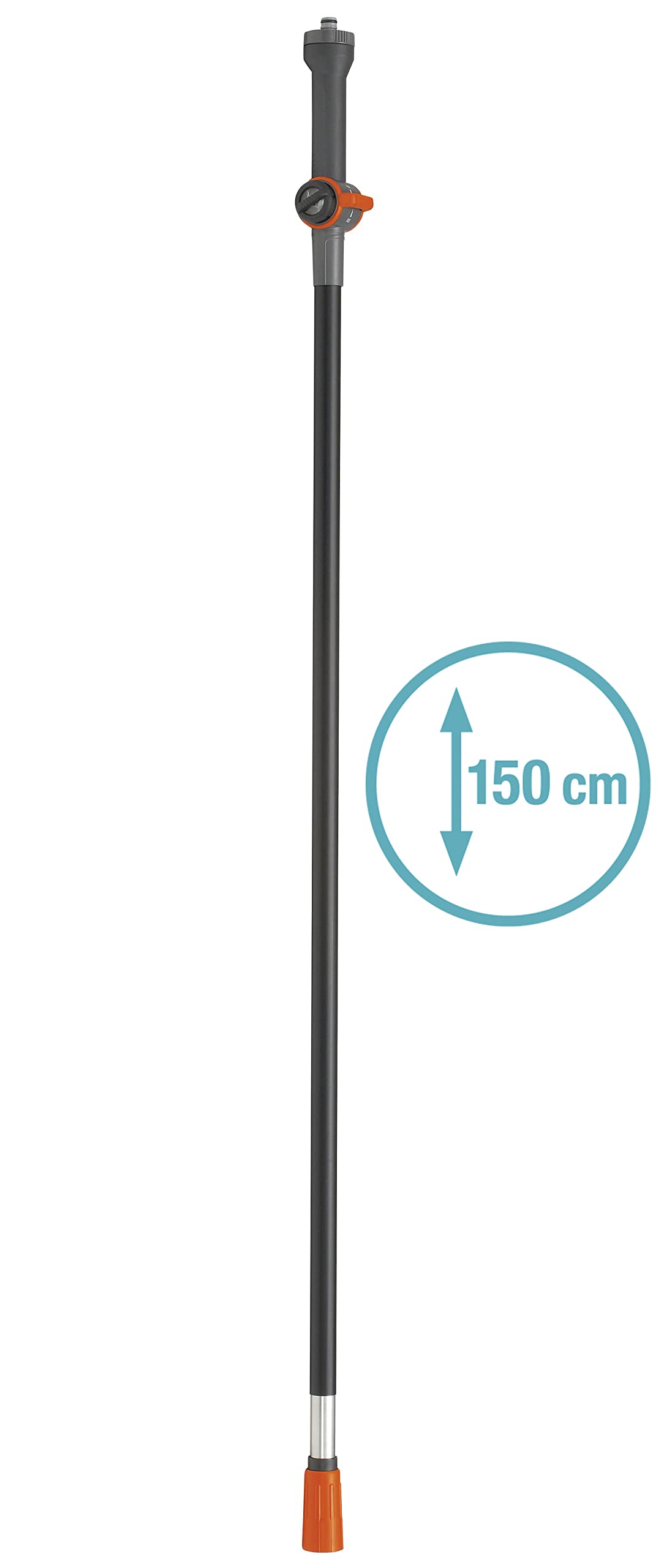 Gardena Wasserstiel, 150 cm: Wasserführender Stiel für Gardena Cleansystem-Anschlussgeräte, isolierender Griff, stufenlos regulierbar (5550-20)