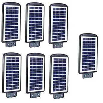 Ravis 24 Watt Waterproof Solar Led Street Light with Integrated Solar Panel for Outdoor Purposes Solar Light Set (Pack of 7)
