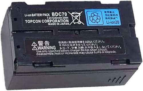 Miniatura 4 de EVASEN - Batería de iones de litio SOKKIA TOP-CON BDC70 de 7.2 V 5240 mAh para estación total y GPS