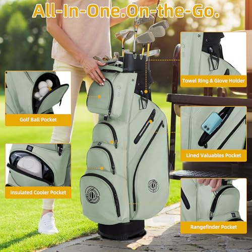 Image of Shopsource 14 Way Golf Cart Bag with Molded Lock Top n Upgrade 900D Oxford