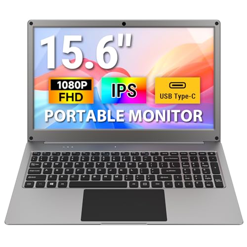 ELECROW 15.6 Inch Portable Monitor Keyboard, Lapdock 1080P
