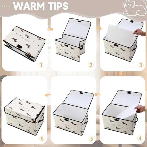 Image of Stackable Clothes Storage Bins with Lids 3 Pack | Closet Organizers Fabric Box for Home and Office,Blanket Clothes Organizers,Under Bed Storage Containers