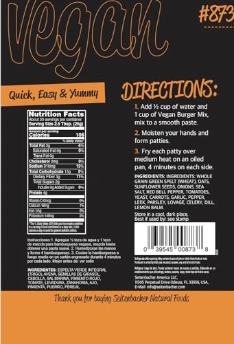 Seitenbacher Vegan Burger Mix, 17.90 Ounce - Thumbnail 2