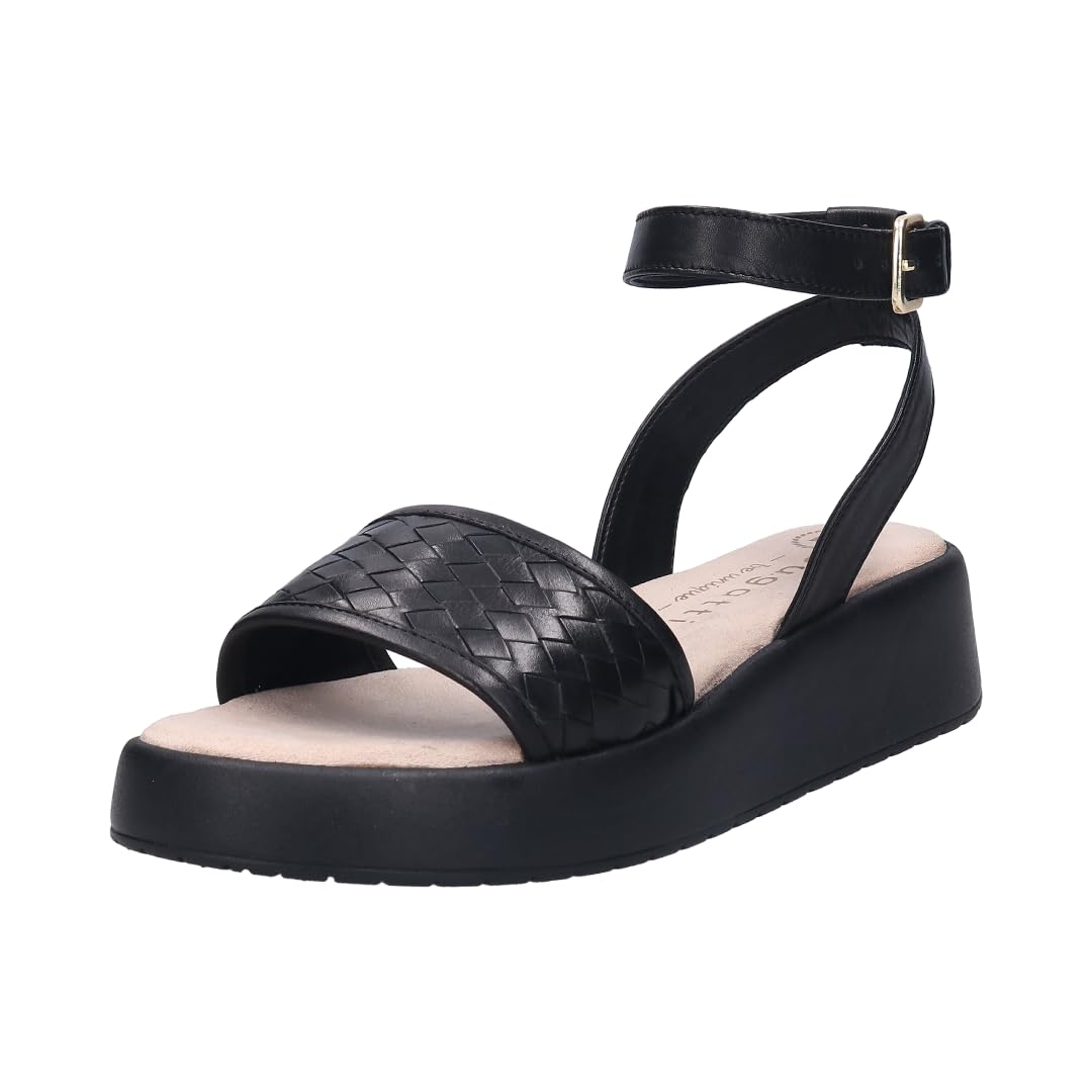 bugatti Kya, Flat Sandal, schwarz,
