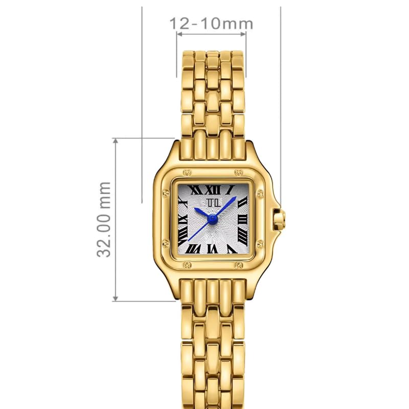 Image of Quartz Glass Dial Stainless Steel Analog Watch for Women Daily Office Wear