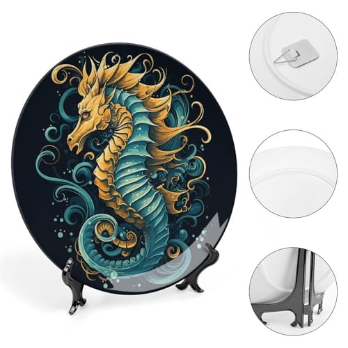 Plato decorativo blanco de porcelana 7 pulgadas miniatura 4