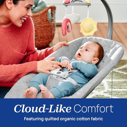 Chicco Float Baby Bouncer, Baby Swing for Infants, Organic Cotton - image 2