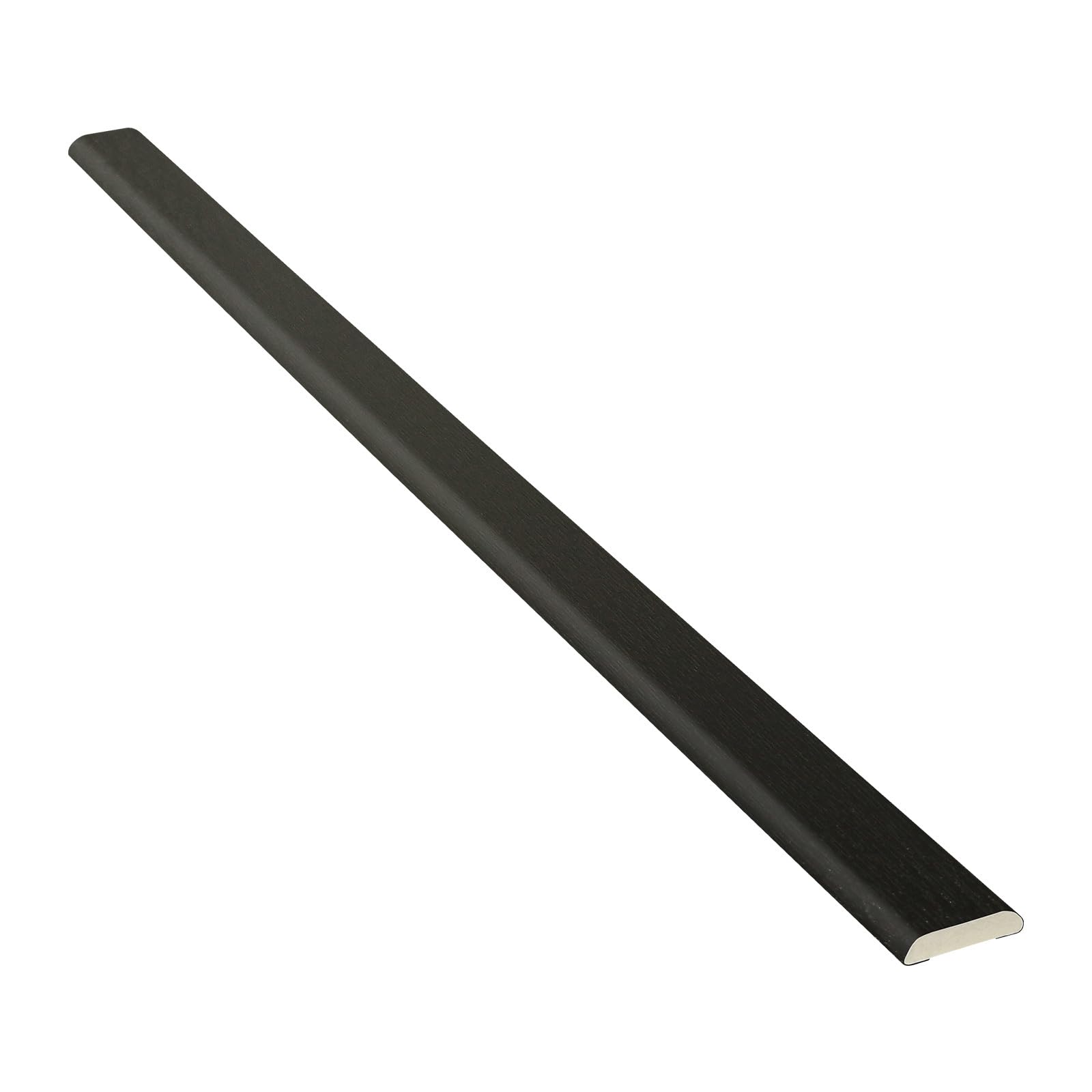 Black Ash 25mm x 5m D-Mould PVC Window Trim Plastic Finishing Strip