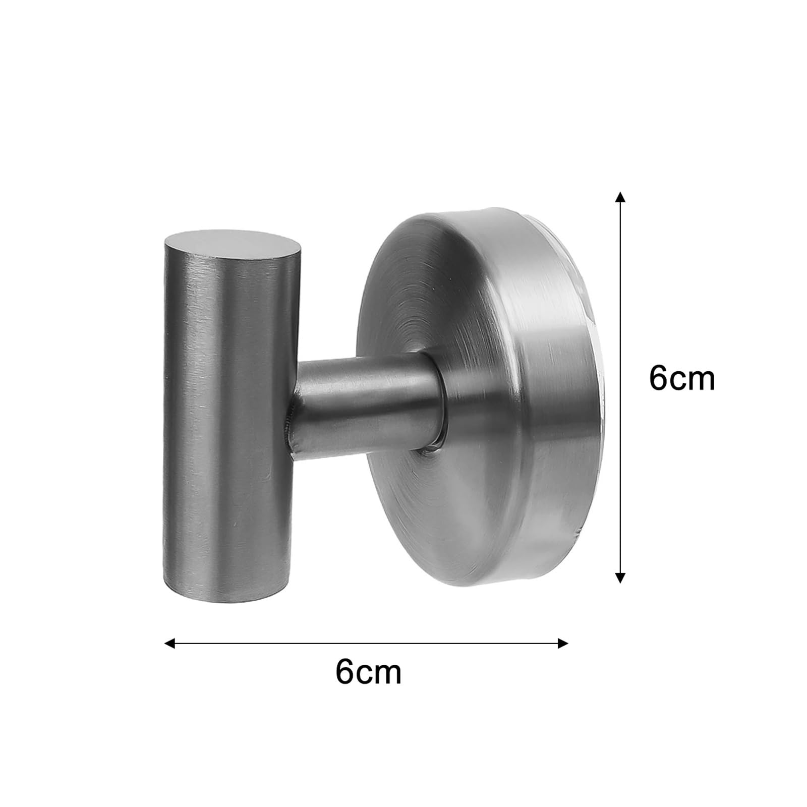 Ganchos de ventosa fuertes de acero inoxidable, gancho montado en la pared, soporte de almacenamiento for baño de alta resistencia, perchas for puerta y abrigo, 6/1 ud.(A-Black,6PCS)