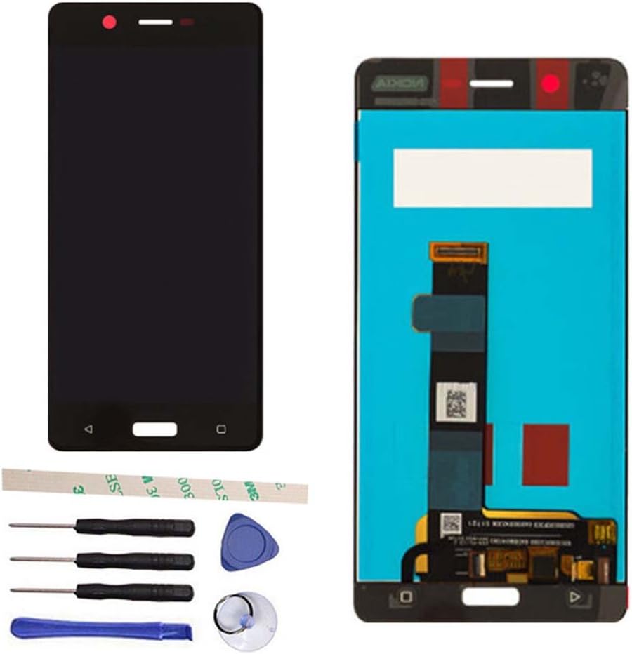 LCD Display Touch Screen Digitizer Assembly Replacement for Nokia 5 TA-1024 1027 1044 1053 N5 5.2"(Black)