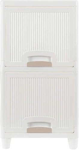 Miniatura 9 de Gabinete de almacenamiento Plasitc de 2 niveles gabinete estrecho de contenedores delgados organizador de gabinete deslizante estantes de pie para