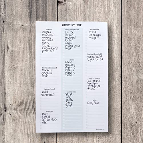 Grocery List Notepad- Categorized Store Aisle, Quick And Easy Grocery Shopping, Always Know What's For Dinner, Save Time And Money, Portable 8.5" X 5.5" Notepad, 50 Sheets (Grocery List Notepad) #TOP5