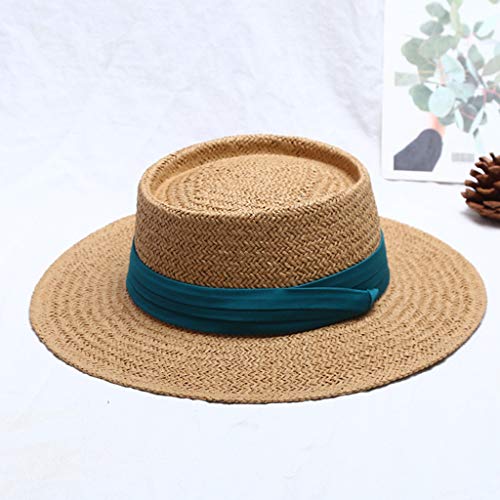 gazechimp 2PCS Chapéu De Panamá De Aba Larga Das Mulheres Chapéu De Panamá Praia Chapéu De Sol