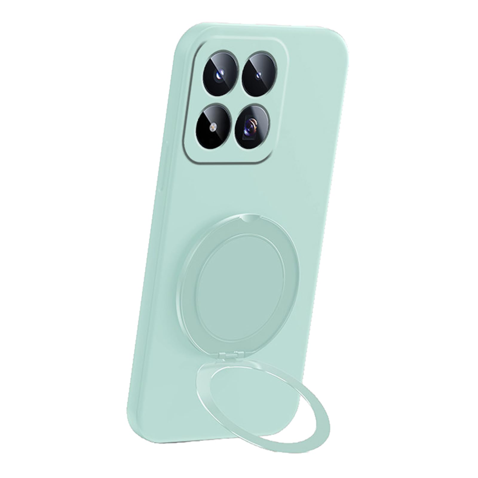 Fdujinh Green Case For Xiaomi 17Max, Swivel Ring Kickstand Cover Camera Protection Shockproof Soft Silicone Shell,,17Max