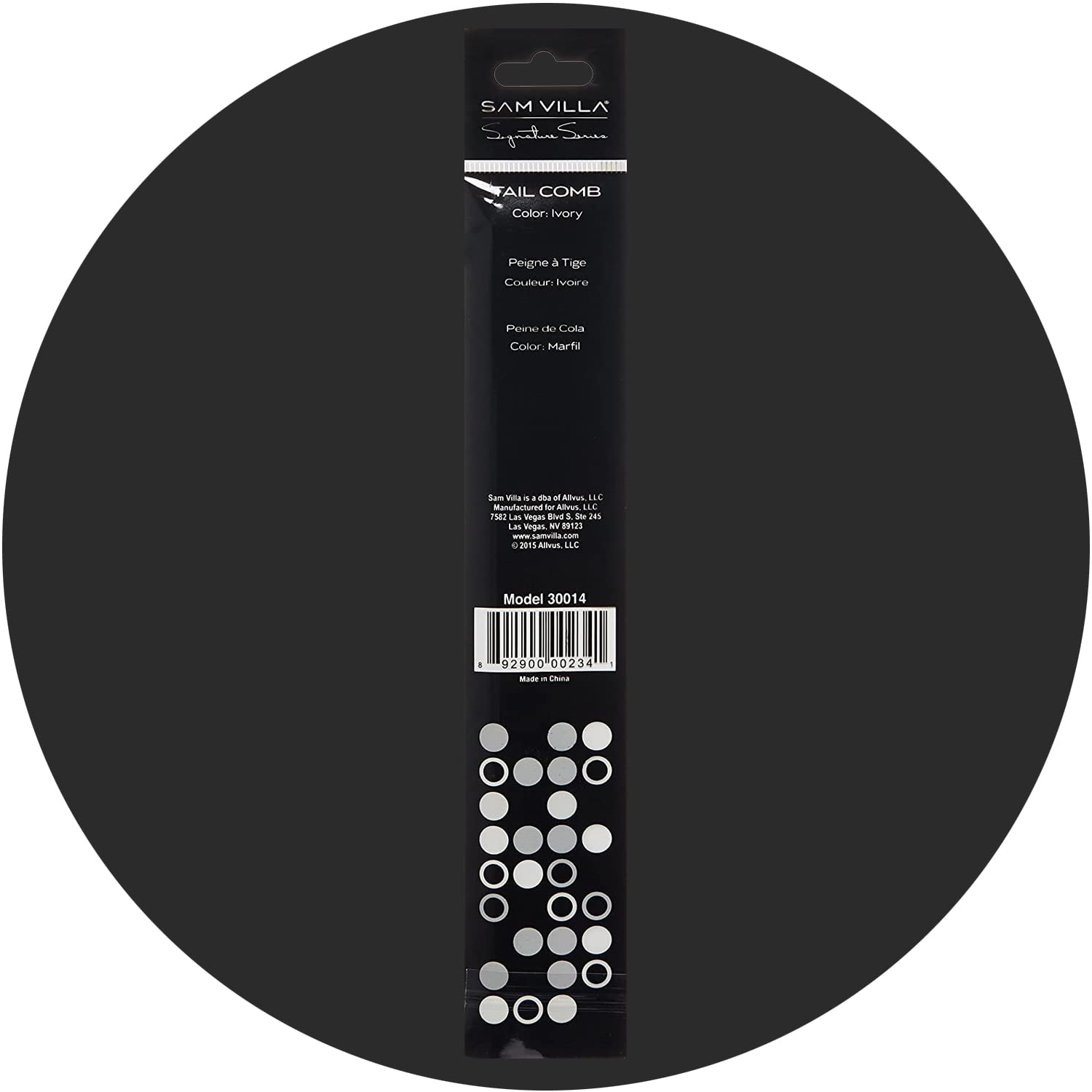 Sam Villa Signature Series Rat Tail Comb Cutting, Styling & Teasing Comb