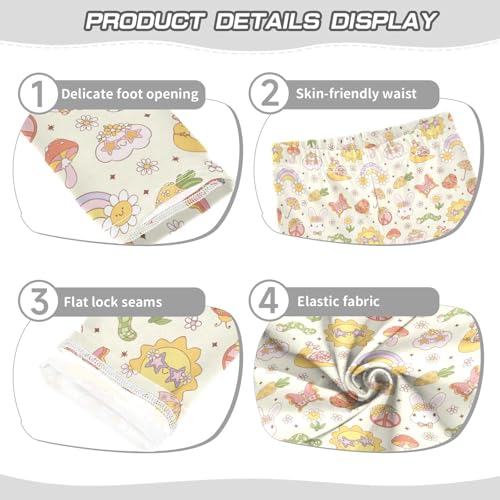 Girls Leggings Retro Groovy Doodle Toddler Girls Clothes Leggings for Girls Toddler Girls Leggings 3-4T3