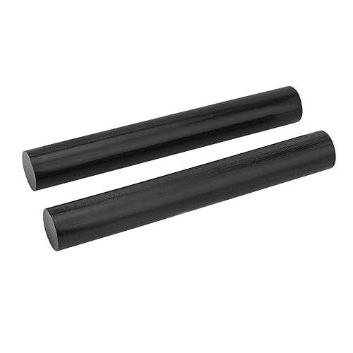 Miniatura 6 de 2 varillas de copolímero de acetal redondas negras de 1.5 x 12 pulgadas, varillas largas de plástico con pompones, barra de plástico para bujes,