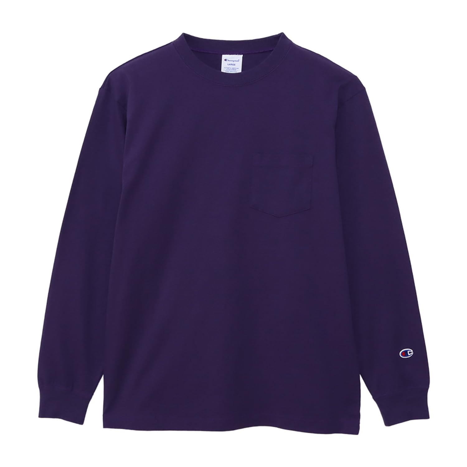 Amazon.co.jp: [チャンピオン] ロングTシャツ 長袖 丸首 綿100