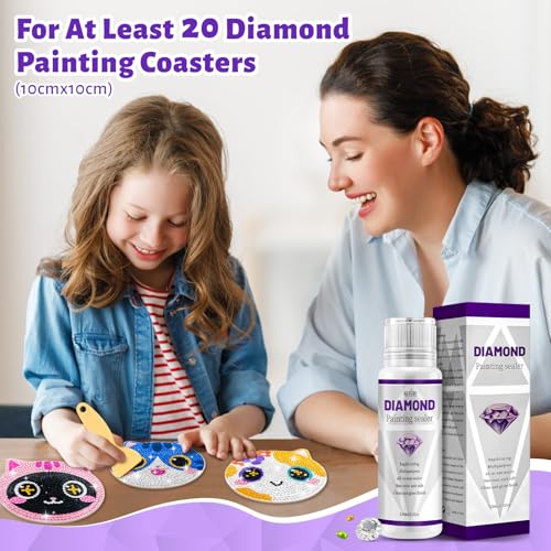 Image of ZTOTZ Diamond Art Sealer 120ML,Diamond Painting Sealer with Scrapper,5D Diamond Art Glue Sealant for Diamond Art Coaster, Mirror(4OZ,120ML)