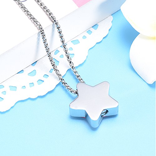 EternityMemory Red Turquoise Star Cremation Keepsake Necklace for Loss of Loved One - Memorial Urn Jewelry4